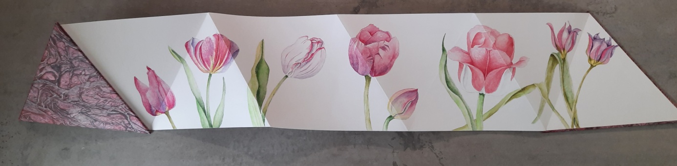 Leporello met Tulpen